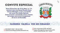 Convite: Reunião Ordinária - 30/05/2019